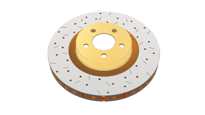 DBA 04-12 Subaru STi/2017 BRZ w/Perf. Pkg. 10 Stud Hole Front Drilled & Slotted 4000 Series Rotor