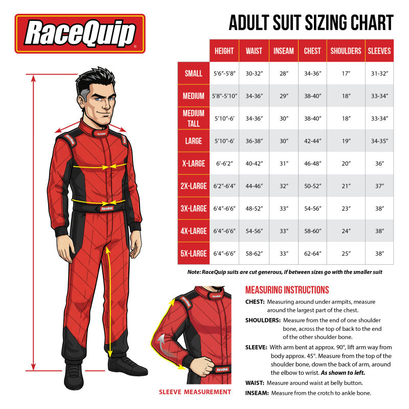 RaceQuip Blue SFI-1 1-L Suit - 2XL