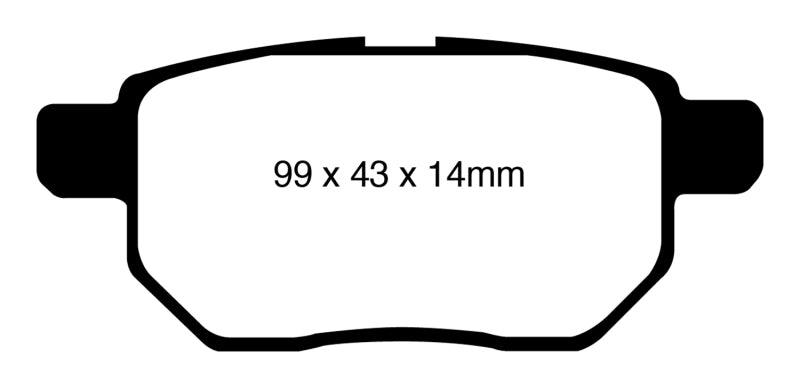 EBC 09-10 Pontiac Vibe 1.8 Yellowstuff Rear Brake Pads - Order Your Parts - اطلب قطعك