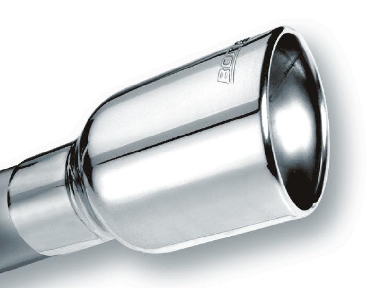 Borla Universal Polished Tip Single Oval Rolled Angle-Cut w/Clamp (inlet 2 1/2in. Outlet 4 1/4 x 3 1 - Order Your Parts - اطلب قطعك