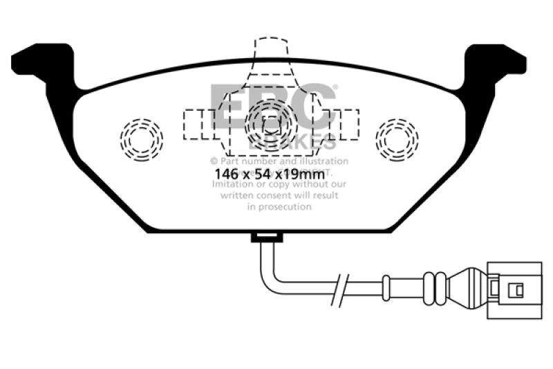 EBC 00-05 Volkswagen Beetle 2.0 Yellowstuff Front Brake Pads - Order Your Parts - اطلب قطعك