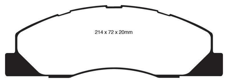 EBC 09-11 Dodge Ram 2500 Pick-up 5.7 2WD/4WD Yellowstuff Front Brake Pads - Order Your Parts - اطلب قطعك