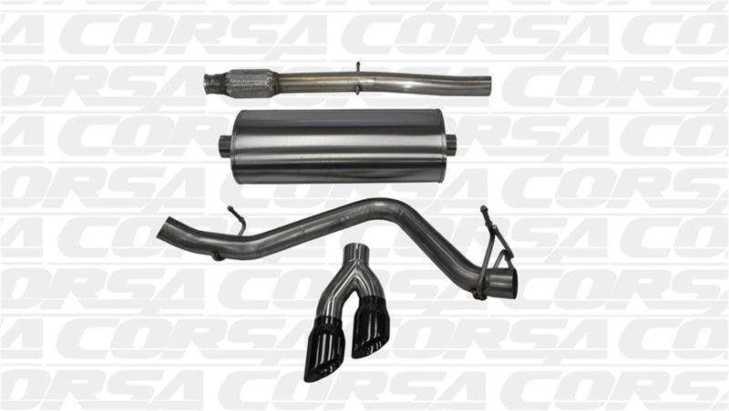 Corsa 14 GMC Sierra/Chevy Silv 1500 Crew Cab/Short Bed 5.3L V8 Black Sport Single Side CB Exhaust - Order Your Parts - اطلب قطعك