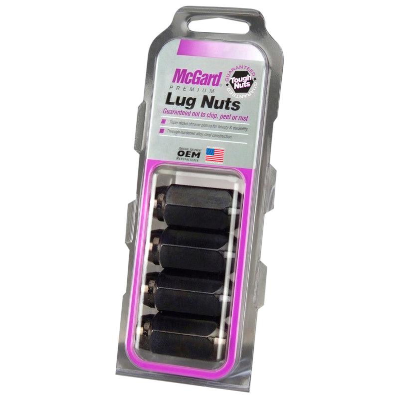 McGard Hex Lug Nut (Cone Seat) M14X1.5 / 22mm Hex / 1.635in. Length (4-Pack) - Black - Order Your Parts - اطلب قطعك