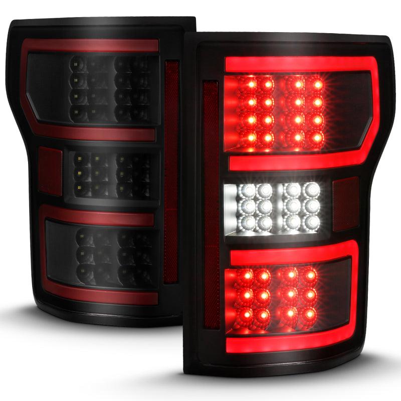 ANZO 18-19 Ford F-150 LED Taillight Black Housing Clear Lens Red Light Bar W/Sequential - Order Your Parts - اطلب قطعك