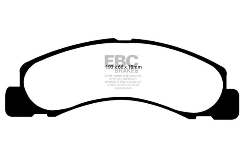 EBC 00-02 Ford Excursion 5.4 2WD Yellowstuff Front Brake Pads - Order Your Parts - اطلب قطعك