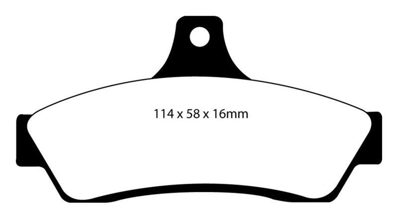 EBC 03-04 Pontiac GTO 5.7 (Solid Rear Rotors) Redstuff Rear Brake Pads - Order Your Parts - اطلب قطعك