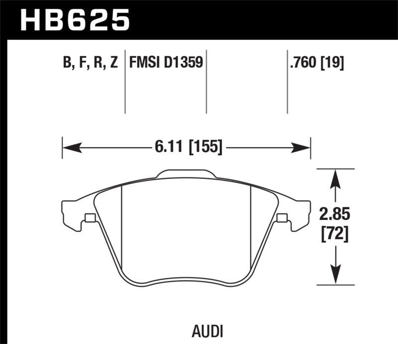 Hawk 2001-2010 Audi S3 European HPS 5.0 Front Brake Pads - Order Your Parts - اطلب قطعك
