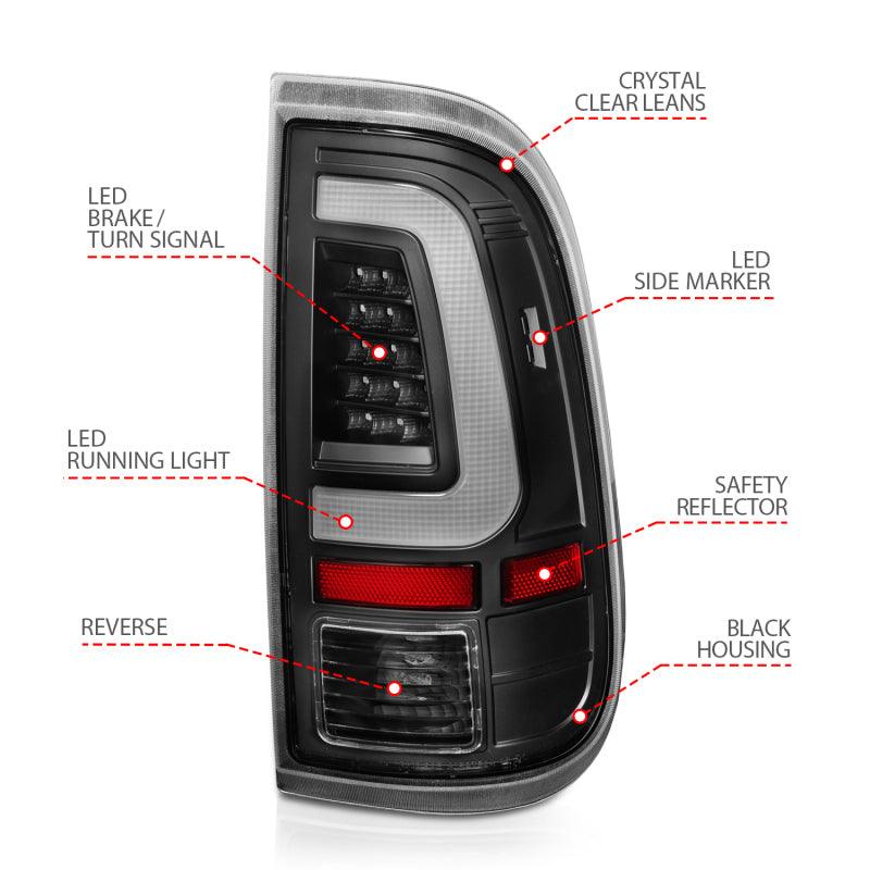 ANZO 2008-2016 Ford F-250 LED Taillights Black Housing Clear Lens (Pair) - Order Your Parts - اطلب قطعك