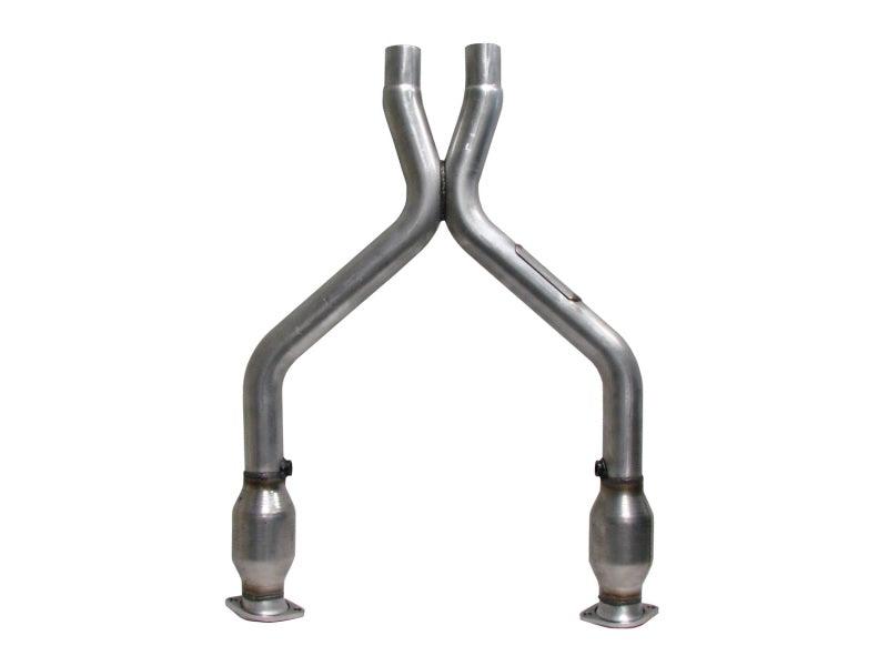 BBK 11-14 Mustang 3.7 V6 Short Mid X Pipe With Catalytic Converters 2-1/2 For BBK Long Tube Headers - Order Your Parts - اطلب قطعك