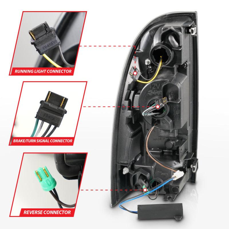 ANZO 05-15 Toyota Tacoma Full LED Tail Lights w/Light Bar Sequential Black Housing Clear Lens - Order Your Parts - اطلب قطعك
