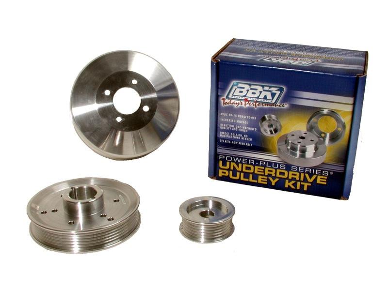 BBK 96-01 Mustang 4.6 GT Cobra Underdrive Pulley Kit - Lightweight CNC Billet Aluminum (3pc) - Order Your Parts - اطلب قطعك