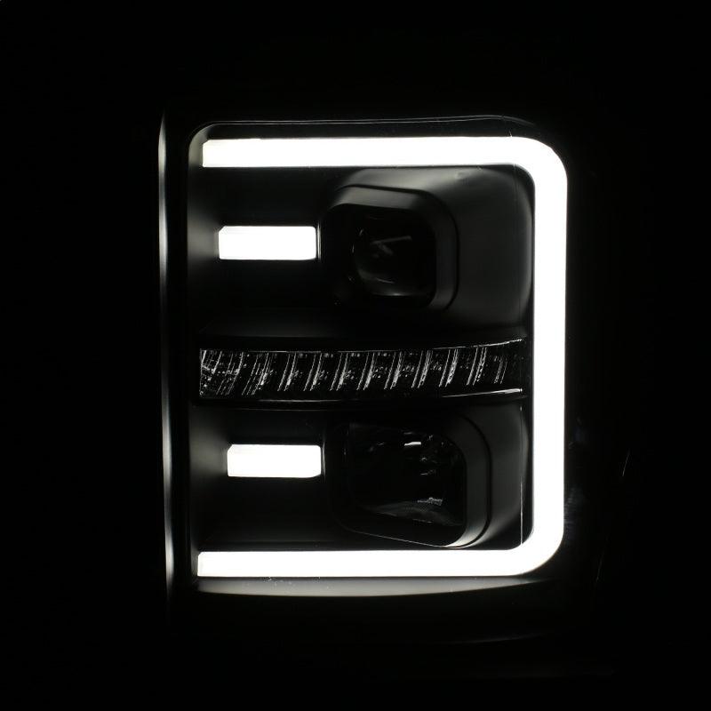 ANZO 2011-2016 Ford F250 Projector Headlights w/ Plank Style Switchback Black w/ Amber - Order Your Parts - اطلب قطعك