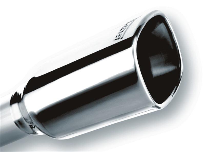 Borla 2.25in Inlet 3.28in x 3.5in Square Rolled Angle Cut x 7.88in Long Exhaust Tip - Order Your Parts - اطلب قطعك