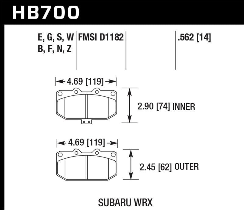 Hawk 06-07 Subaru WRX HPS Street Brake Pads - Order Your Parts - اطلب قطعك