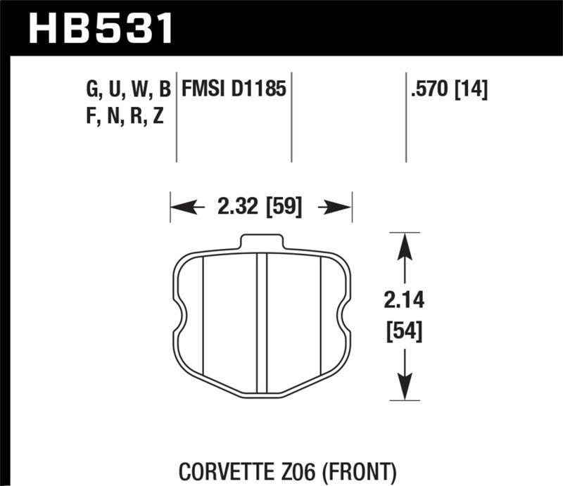 Hawk 06-13 Chevrolet Corvette Z06 DTC-60 Race Front Brake Pads - Order Your Parts - اطلب قطعك