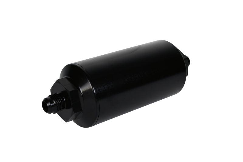 Aeromotive In-Line Filter - (AN-6 Male) 10 Micron Fabric Element Bright Dip Black Finish - Order Your Parts - اطلب قطعك