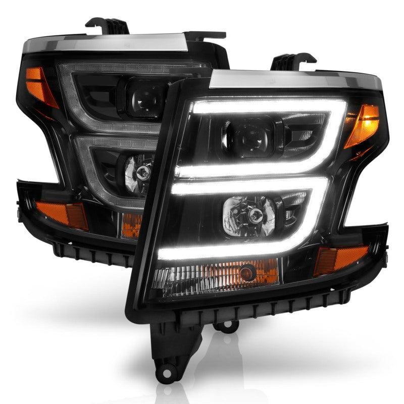 ANZO 2015-2020 Chevy Tahoe Projector Headlights Plank Style Black w/DRL - Order Your Parts - اطلب قطعك