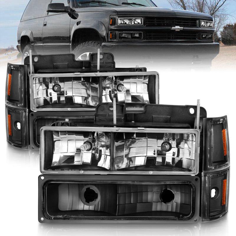 ANZO 88-98 Chevrolet C1500 Crystal Headlights Black - Order Your Parts - اطلب قطعك