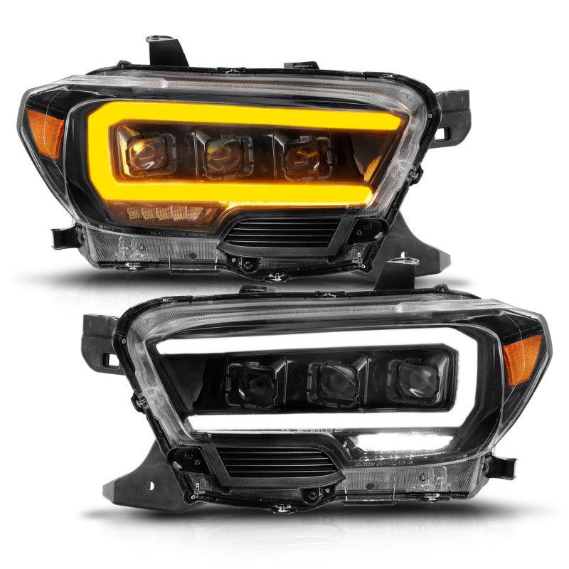 ANZO 16-22 Toyota Tacoma LED Projector Headlights w/ Light Bar Sequential Black Housing w/Initiation - Order Your Parts - اطلب قطعك