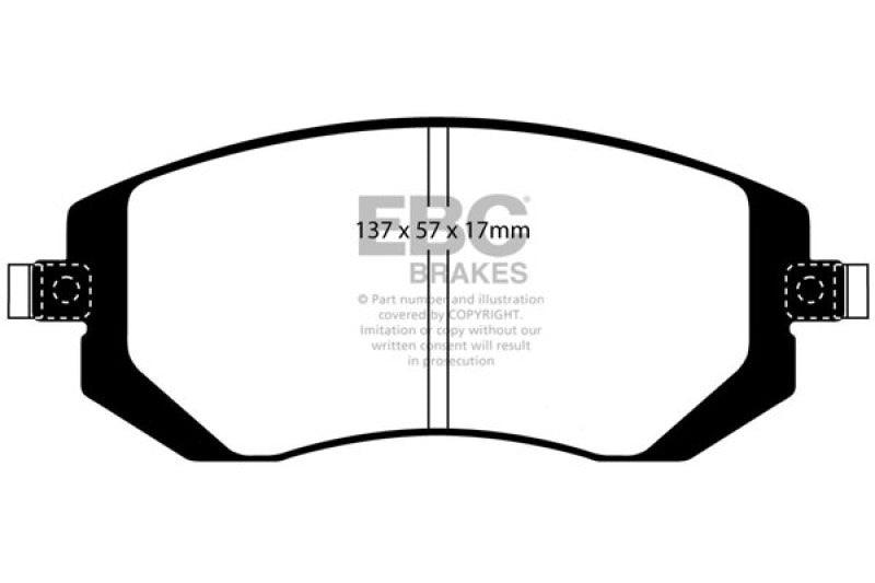 EBC 04-06 Saab 9-2X 2.0 Turbo Yellowstuff Front Brake Pads - Order Your Parts - اطلب قطعك