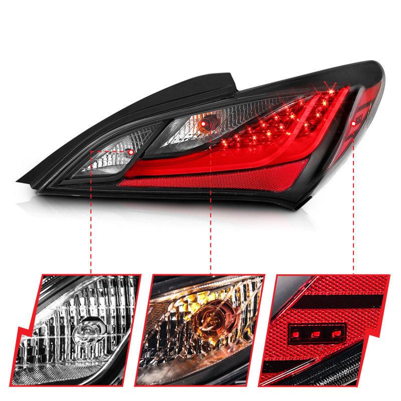 ANZO 10-13 Hyundai Genesis 2DR LED Taillights Smoke - Order Your Parts - اطلب قطعك