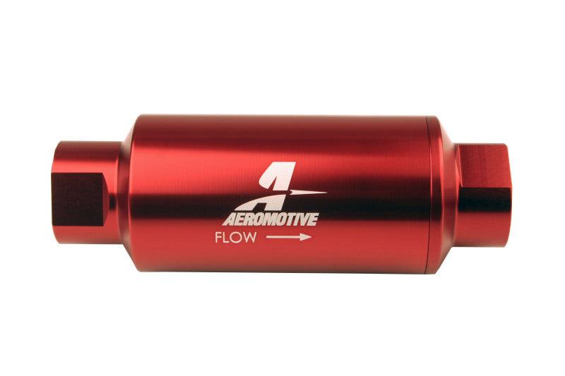 Aeromotive In-Line Filter - (AN-10) 10 Micron Microglass Element Red Anodize Finish - Order Your Parts - اطلب قطعك