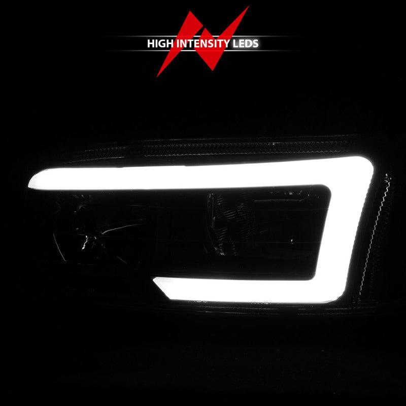 Anzo 99-17 GMC Sierra/Denali Headlights Black Amber (w/C Light Bars) - Order Your Parts - اطلب قطعك