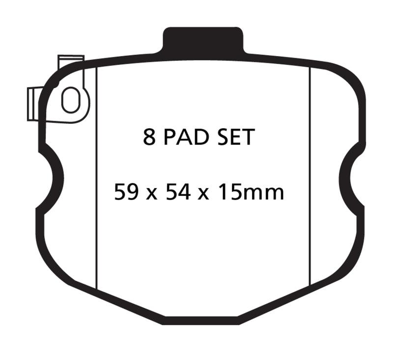 EBC 10-13 Chevrolet Corvette (C6) 6.2 Grand Sport Redstuff Rear Brake Pads - Order Your Parts - اطلب قطعك