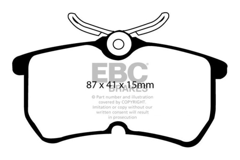 EBC 13+ Ford Fiesta 1.6 Turbo ST Yellowstuff Rear Brake Pads - Order Your Parts - اطلب قطعك