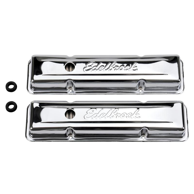 Edelbrock Valve Cover Signature Series Chevrolet 1959-1986 262-400 CI V8 Low Chrome - Order Your Parts - اطلب قطعك