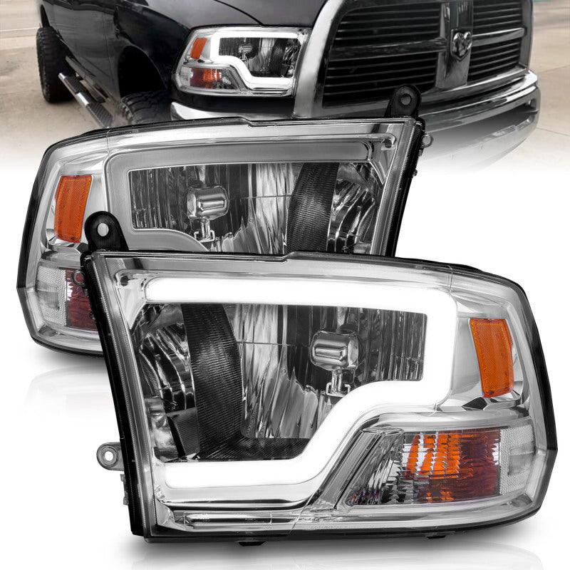 ANZO 2009-2018 Dodge Ram 1500/ 2500/ 3500 Crystal Headlights w/ Light Bar Chrome Housing - Order Your Parts - اطلب قطعك