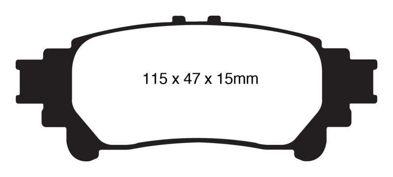 EBC 13+ Lexus GS350 3.5 RWD Yellowstuff Rear Brake Pads - Order Your Parts - اطلب قطعك