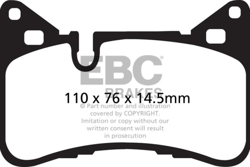 EBC 14 Mercedes-Benz C63 AMG (W204) 6.2 Yellowstuff Rear Brake Pads - Order Your Parts - اطلب قطعك