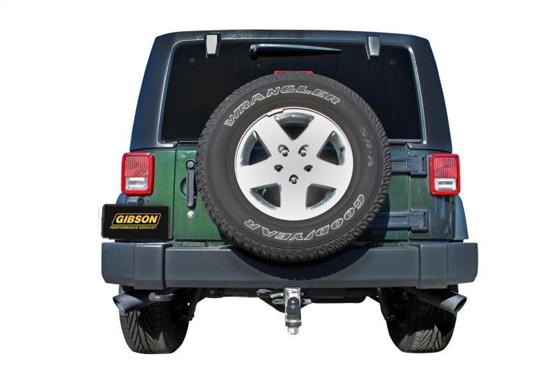 Gibson 10-11 Jeep Wrangler JK Sport 3.8L 2.5in Cat-Back Dual Extreme Exhaust - Black Elite (Ceramic) - Order Your Parts - اطلب قطعك