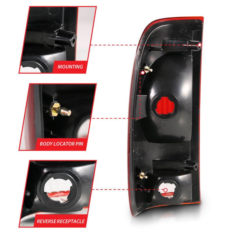 ANZO 1997-2003 Ford F-150 Taillight Red/Clear Lens (OE Replacement) - Order Your Parts - اطلب قطعك