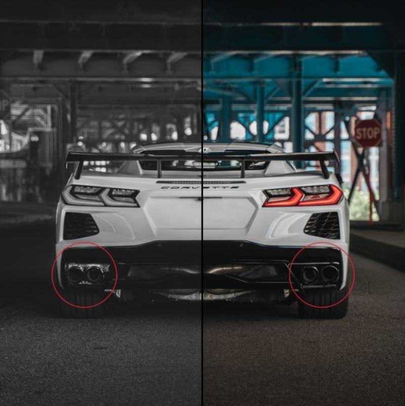 Corsa 20-21 Chevrolet Corvette Black Out Heat Protection Shields - Order Your Parts - اطلب قطعك