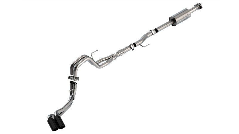 Borla F-150 2021 5.0L 4dr CC SB EC STB Lariat/KR/Platnm/LTD 3/2.25 DSE Cat-Back ATAK Black CHR Tips - Order Your Parts - اطلب قطعك