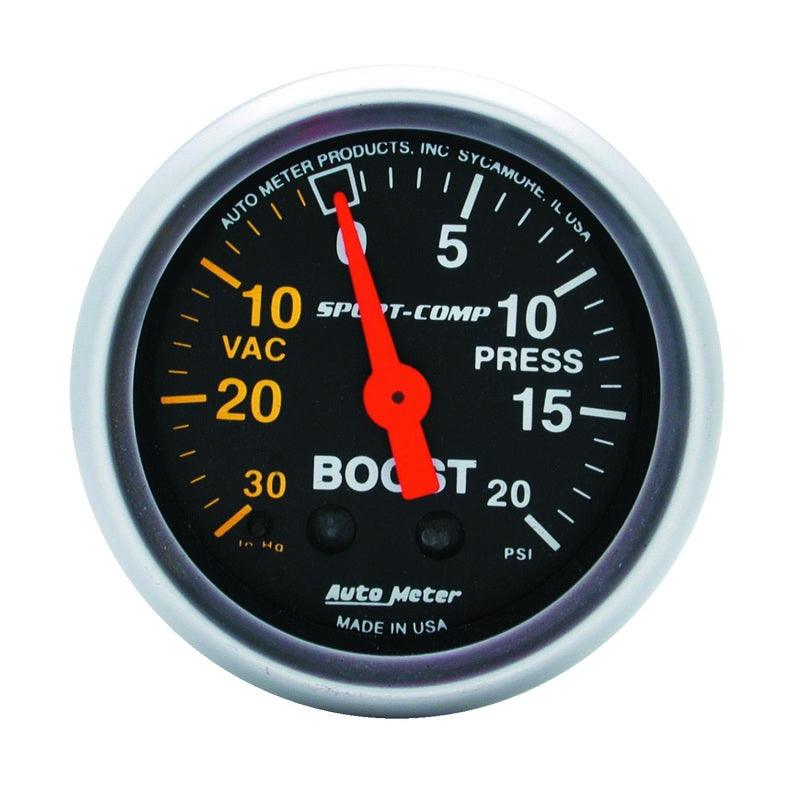 Autometer Sport-Comp 52mm 20 PSI Mechanical Boost Gauge - Order Your Parts - اطلب قطعك