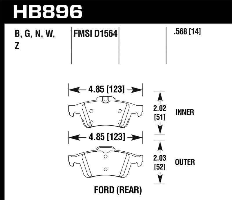 Hawk 16-18 Ford Focus RS PC Rear Brake Pads - Order Your Parts - اطلب قطعك