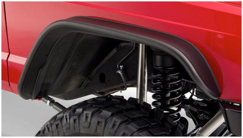 Bushwacker 84-01 Jeep Cherokee Flat Style Flares 4pc - Black - Order Your Parts - اطلب قطعك