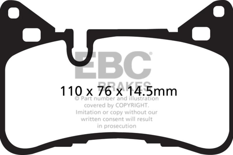 EBC 14 Mercedes-Benz C63 AMG (W204) 6.2 Yellowstuff Rear Brake Pads - Order Your Parts - اطلب قطعك