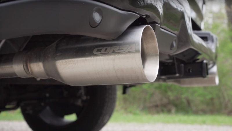 Corsa 2019 Ram 1500 5.7L Crew Cab w/ 57in or 76in Bed Cat-Back Dual Rr Exit 5in Satin Polished Tips - Order Your Parts - اطلب قطعك