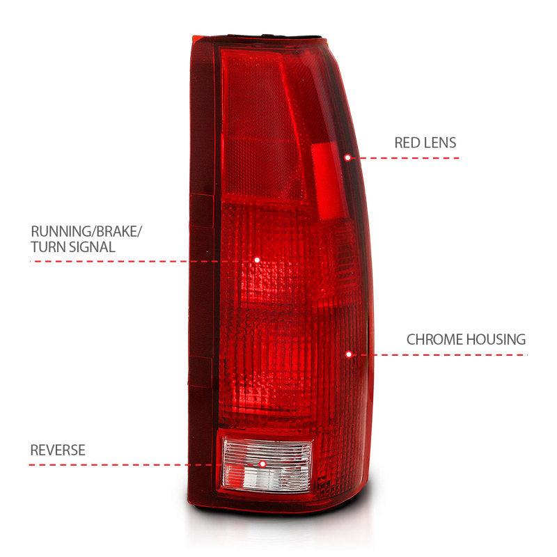 ANZO 1988-1999 Chevy C1500 Taillight Red/Clear Lens (OE Replacement) - Order Your Parts - اطلب قطعك