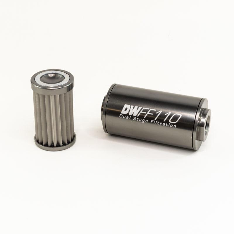 DeatschWerks Stainless Steel 10AN 10 Micron Universal Inline Fuel Filter Housing Kit (110mm) - Order Your Parts - اطلب قطعك