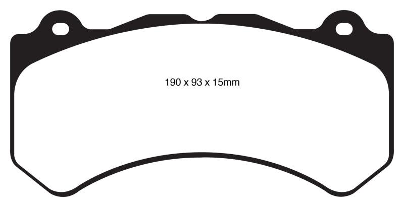 EBC 16+ Cadillac ATS-V 3.6 Twin Turbo Yellowstuff Front Brake Pads - Order Your Parts - اطلب قطعك