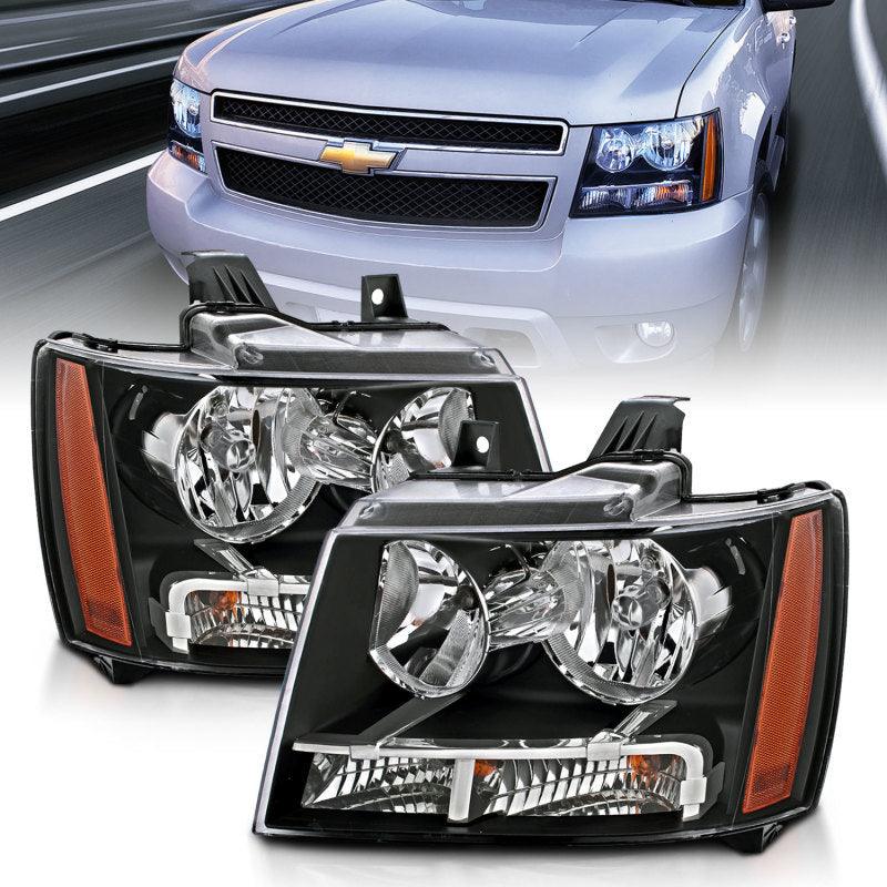 ANZO 2007-2014 Chevrolet Tahoe/Suburban Crystal Headlights Black - Order Your Parts - اطلب قطعك