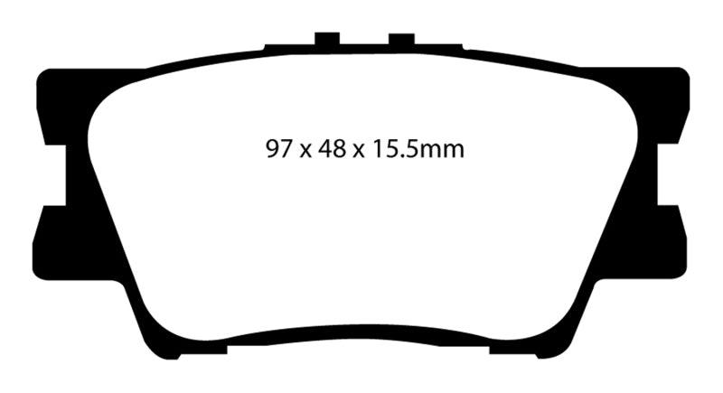 EBC 12-17 Toyota Camry 2.5L Yellowstuff Rear Brake Pads - Order Your Parts - اطلب قطعك