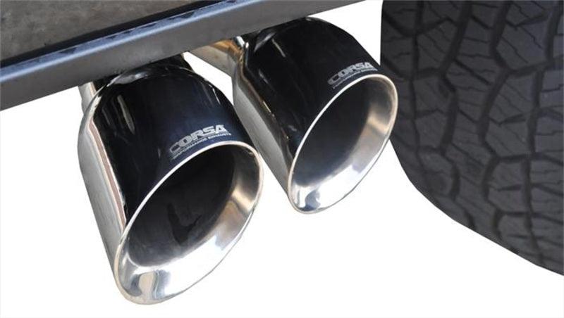 Corsa 2015 Ford F-150 5.0L V8 (Super Crew Cab) Polished Sport Single Side Dual 4in Tips CB Exhaust - Order Your Parts - اطلب قطعك
