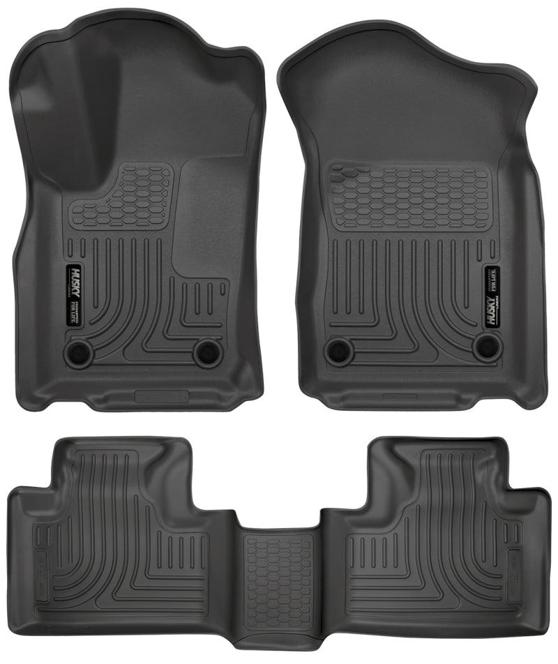 Husky Liners 16-22 Dodge Durango Weatherbeater Black Front & 2nd Seat Floor Liners - Order Your Parts - اطلب قطعك
